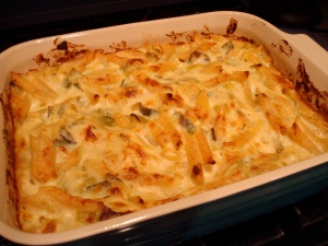 Baked Penne with Pepper Jack and Leeks