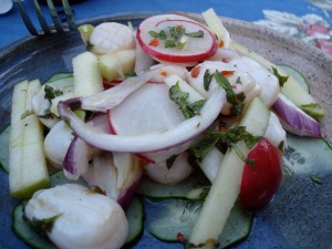 Cured Bay Scallop Salad