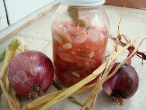 Pickled onions from my garden.