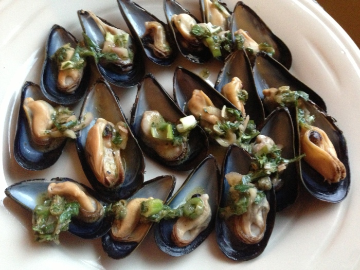 Chilled Mussels on the Half-Shell, from David Tanis's book, One Good Dish: The Pleasures of a Simple Meal."